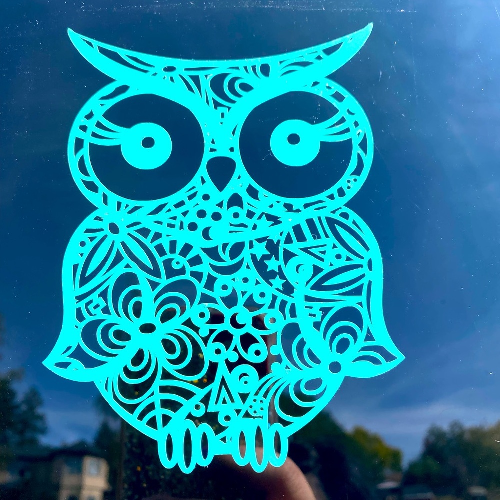Teal / Aqua window decal sticker for your vehicle or home window 5”